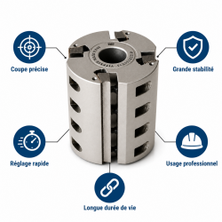 Porte-Outils Couteaux Dos Crante D. 137 mm, Leman