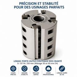 Porte-Outils Couteaux Dos Crante D. 137 mm, Leman