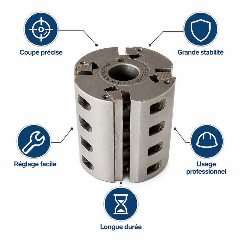 Porte-Outils Couteaux Dos Crante D. 137 mm, Leman