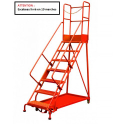 Stockman Escabeau de sécurité immobilisation automatique 10 marches RLC3510 Stockman Kobleo