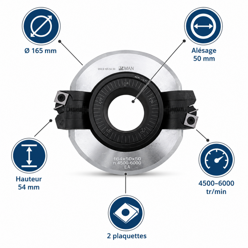 Leman Porte-Outils Toupie D165 Al50 H54 LEMAN Kobleo