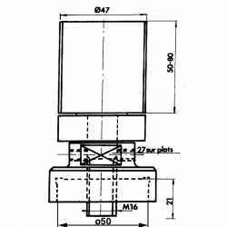 Leman Porte-Outils a Calibrer D. 47 mm Bout d Arbre, Leman Kobleo