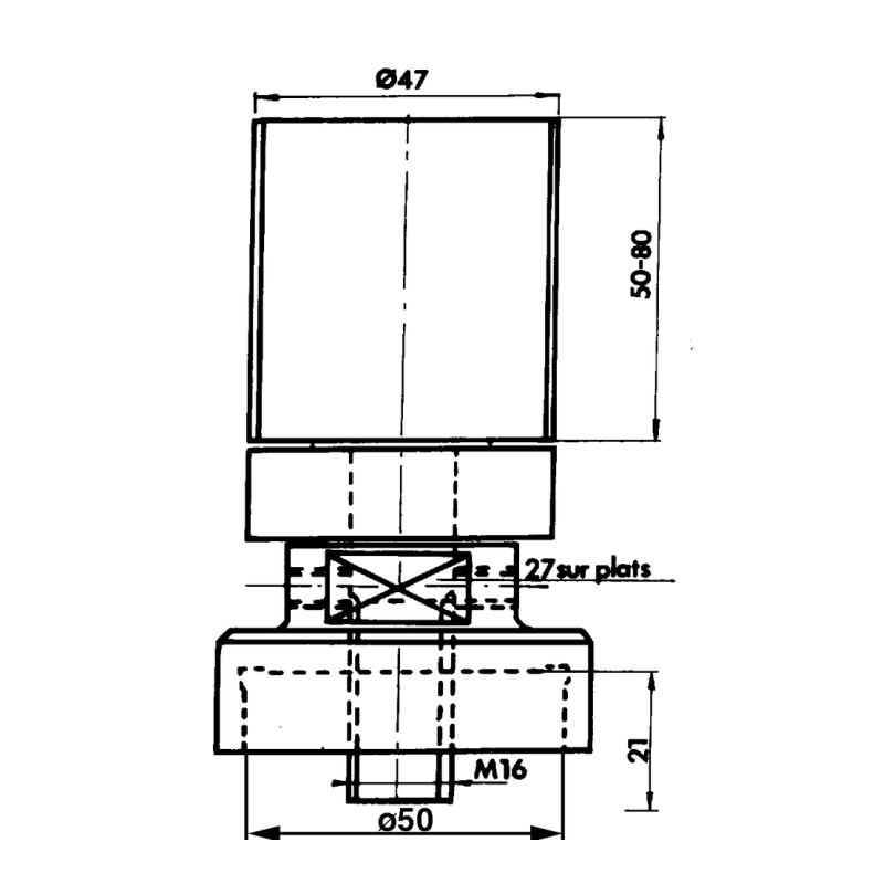 Leman Porte-Outils a Calibrer D. 47 mm Bout d Arbre, Leman Kobleo