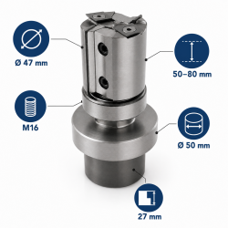 Leman Porte-Outils a Calibrer D. 47 mm Bout d Arbre, Leman Kobleo