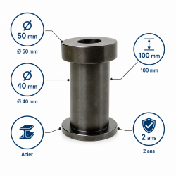 Leman Manchon Reduction D. 50 vers 40 mm Ht. 100 mm, Leman Kobleo