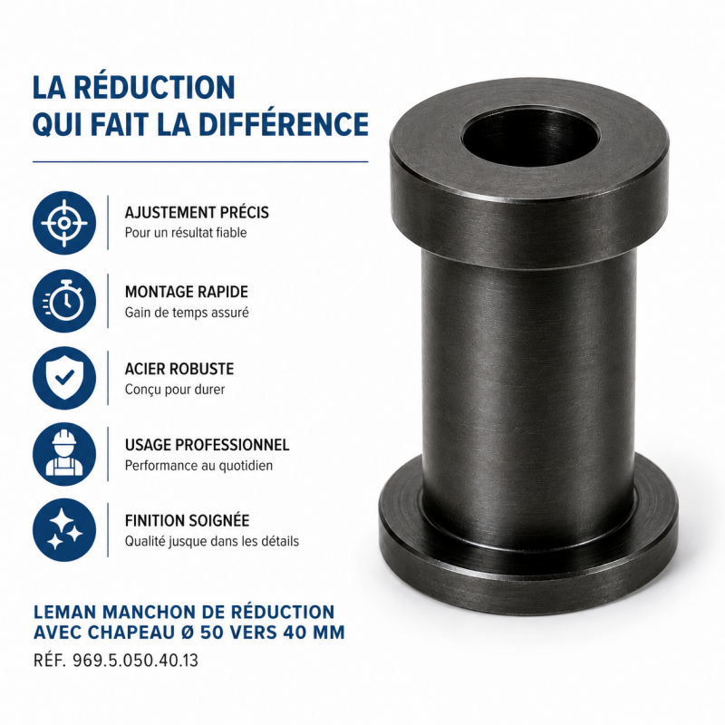 Leman Manchon Reduction D. 50 vers 40 mm Ht. 130 mm, Leman Kobleo