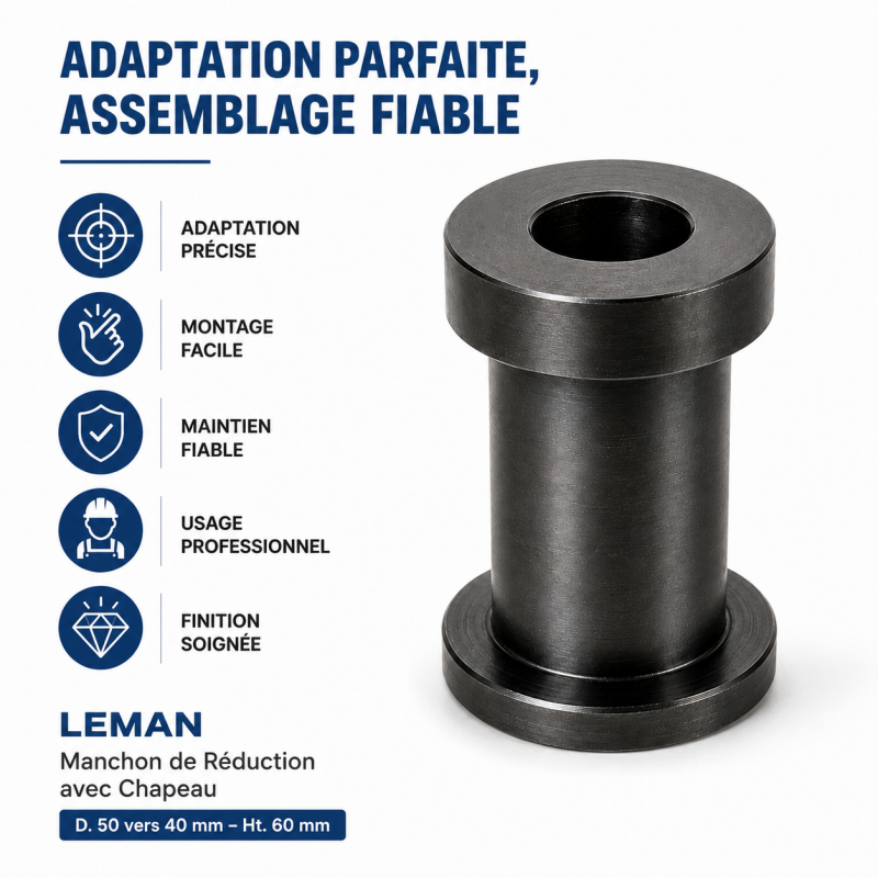Leman Manchon Reduction D. 50 vers 40 mm Ht. 60 mm, Leman Kobleo