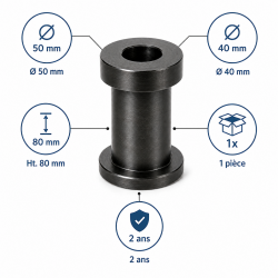 Leman Manchon Reduction D. 50 vers 40 mm Ht. 80 mm, Leman Kobleo