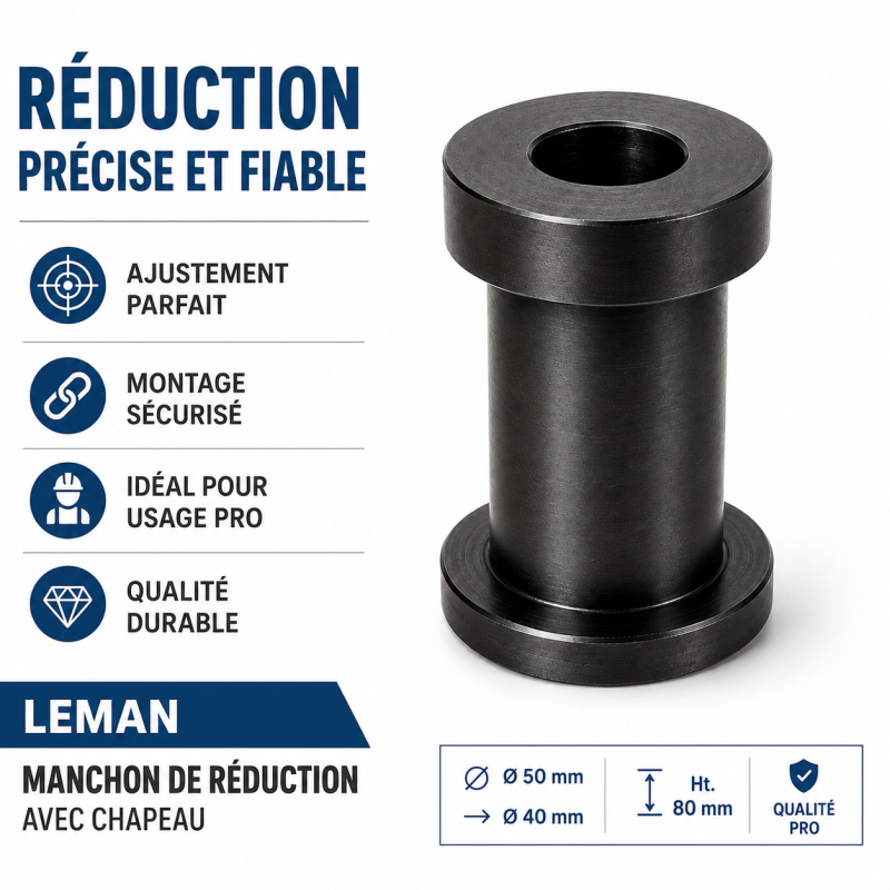 Leman Manchon Reduction D. 50 vers 40 mm Ht. 80 mm, Leman Kobleo