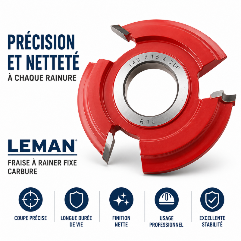 Leman Fraise a Rainer Fixe Carbure D. 140 mm Ep. 5 mm, Leman Kobleo