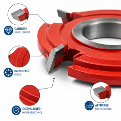 Leman Fraise a Rainer Fixe Carbure D. 140 mm Ep. 8 mm, Leman Kobleo
