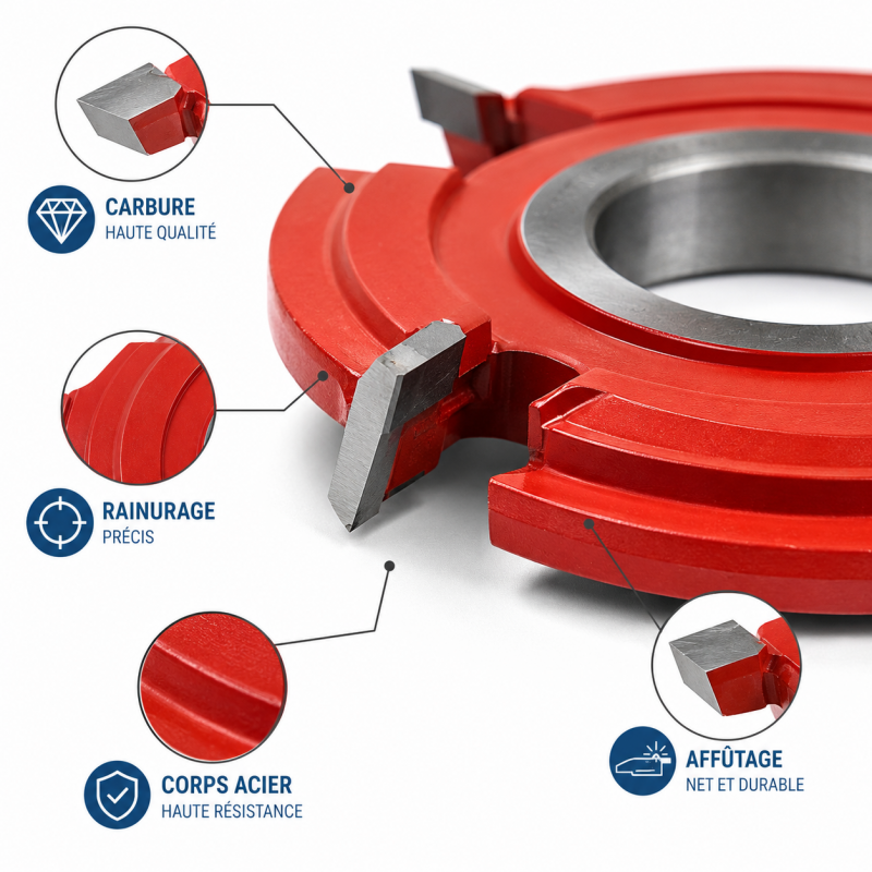 Leman Fraise a Rainer Fixe Carbure D. 140 mm Ep. 8 mm, Leman Kobleo