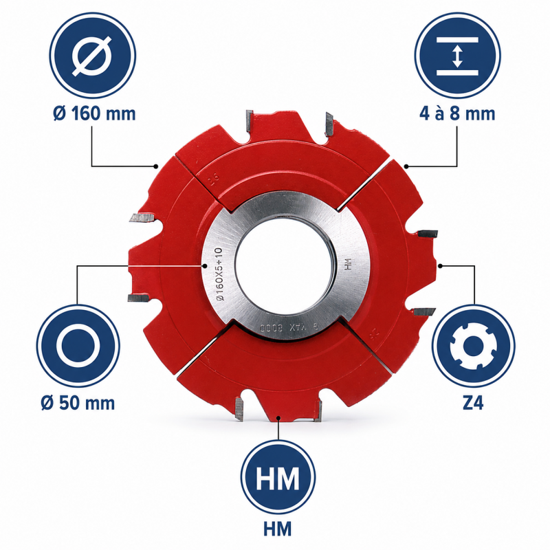 Leman Fraise a Rainer Extensible HM D. 160 mm Pro, Leman Kobleo