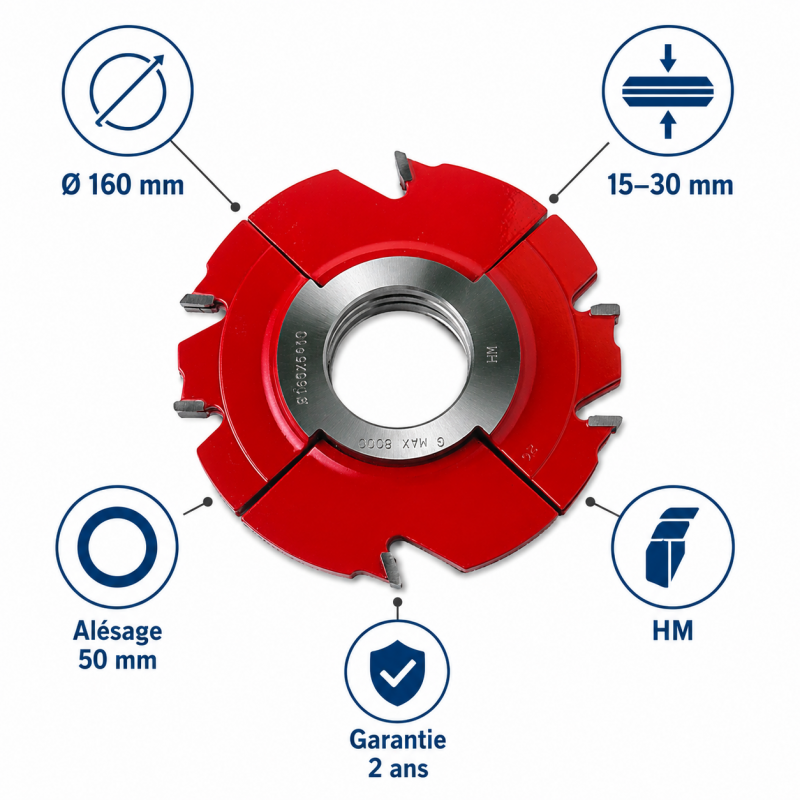 Leman Fraise Feuillure Extensible HM D. 160 mm Pro, Leman Kobleo