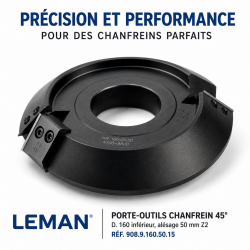 Leman Porte-Outils Chanfrein 45 Degres D. 160 mm Pro, Leman Kobleo