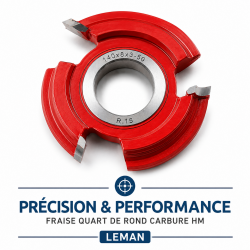 Leman Fraise Quart de Rond Carbure HM R. 15 mm Toupie, Leman Kobleo