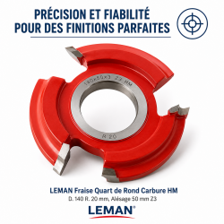 Leman Fraise Quart de Rond Carbure HM R. 20 mm Toupie, Leman Kobleo