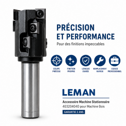 Leman Porte-outils à calibrer et feuillurer ébauche LEMAN longueur 105mm diamètre 40mm Kobleo