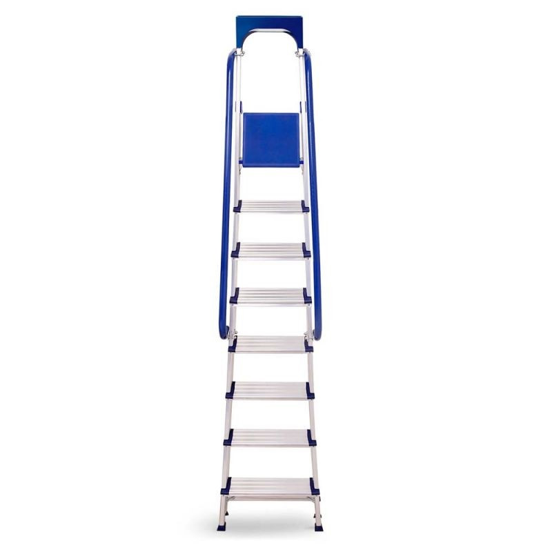 Hoström Escabeau 8 marches SECURE pro alu sécurisé plateforme 182cm Hostrom Kobleo