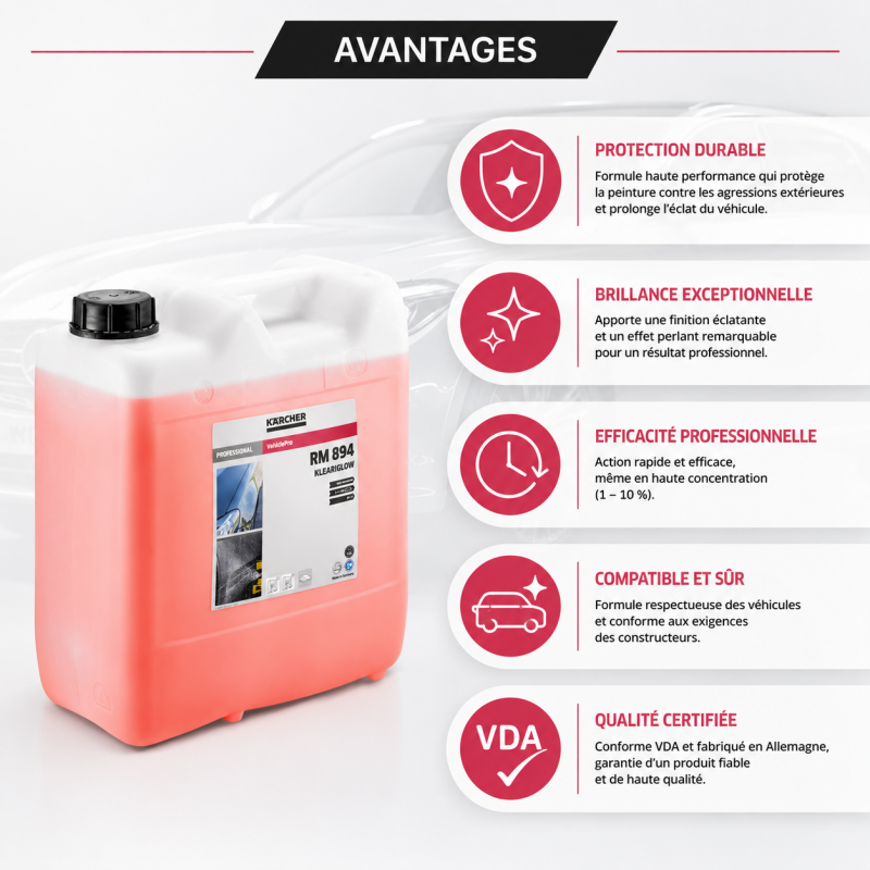 Karcher Cire de Protection VehiclePro Klear Glow RM 894 10 L, Karcher Kobleo