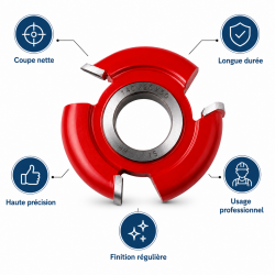 Leman Fraise Conge Carbure D. 140 mm R. 10 mm Pro, Leman Kobleo