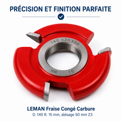 Leman Fraise Conge Carbure D. 140 mm R. 15 mm Pro, Leman Kobleo