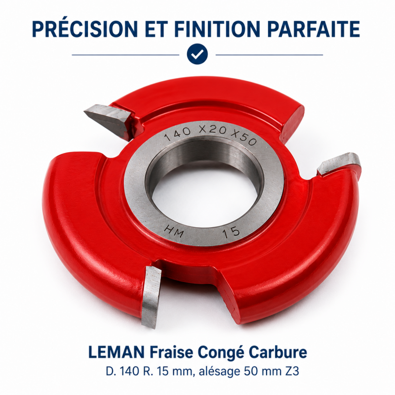 Leman Fraise Conge Carbure D. 140 mm R. 15 mm Pro, Leman Kobleo