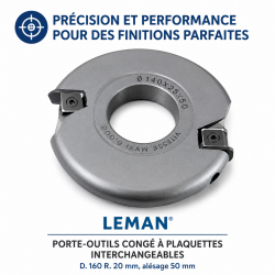 Leman Porte-Outils Conge Plaquettes D. 160 mm R. 20 mm, Leman Kobleo