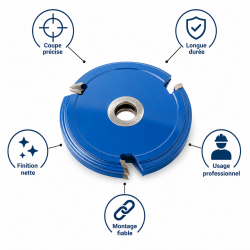 Leman Porte-Outils Main Courante Plaquettes D. 160 mm, Leman Kobleo