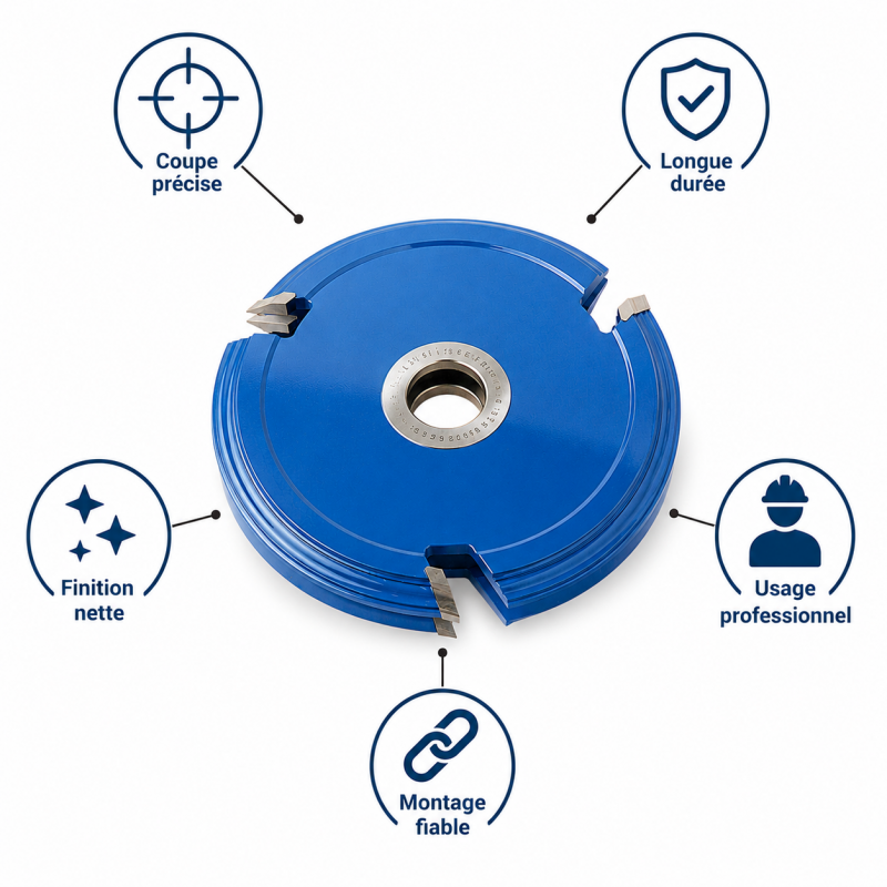 Leman Porte-Outils Main Courante Plaquettes D. 160 mm, Leman Kobleo