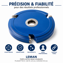 Leman Porte-Outils Main Courante Plaquettes D. 160 mm, Leman Kobleo