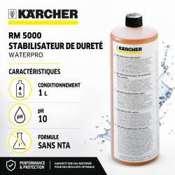 Karcher Stabilisateur de Durete WaterPro RM 5000 Bidon de 1 L, Karcher Kobleo