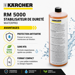 Karcher Stabilisateur de Durete WaterPro RM 5000 Bidon de 1 L, Karcher Kobleo