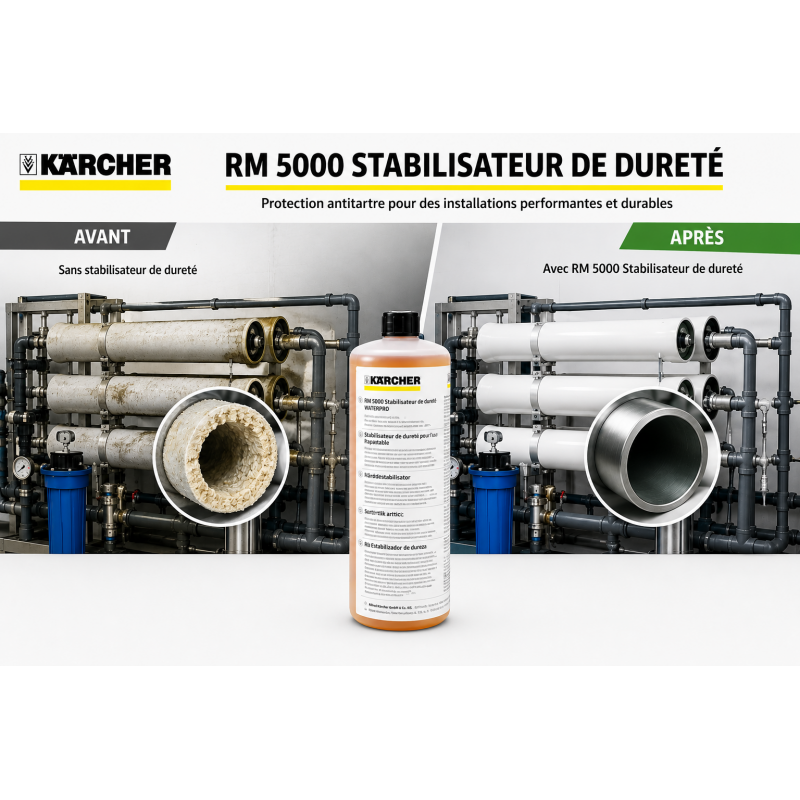Karcher Stabilisateur de Durete WaterPro RM 5000 Bidon de 1 L, Karcher Kobleo