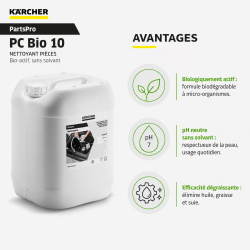 Karcher Nettoyant Pieces PartsPro PC Bio 10 Bidon de 20 L, Karcher Kobleo