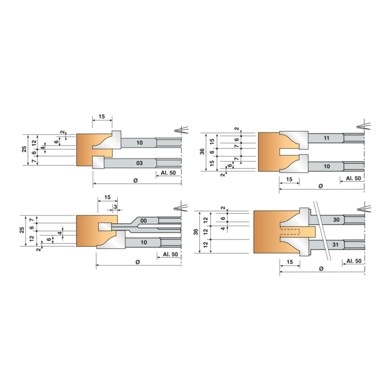 Leman Fraise Profil Contre-Profil N 03 Carbure HM D. 170 mm, Leman Kobleo
