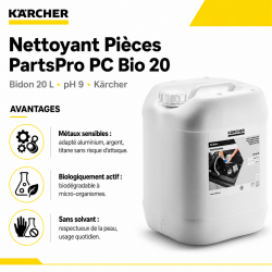 Karcher Nettoyant Pieces PartsPro PC Bio 20 Bidon de 20 L pH 9, Karcher Kobleo