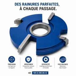 Leman Fraise Plate-Bande HSS D. 180 mm Profil A Pro, Leman Kobleo