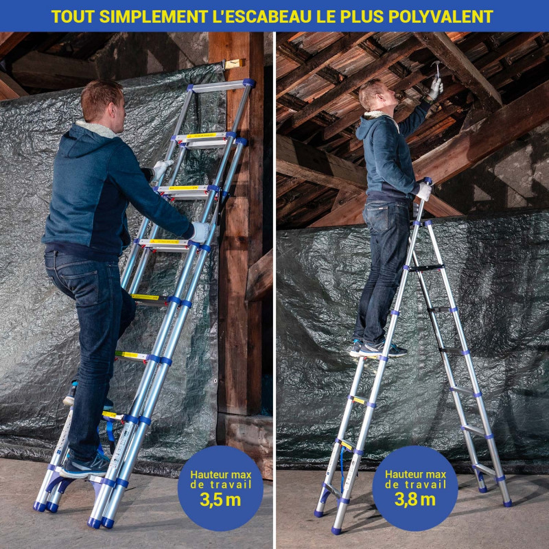Hoström Escabeau télescopique Extendact8 Kobleo