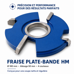 Leman Fraise Plate-Bande HM D. 180 mm Profil A Pro, Leman Kobleo