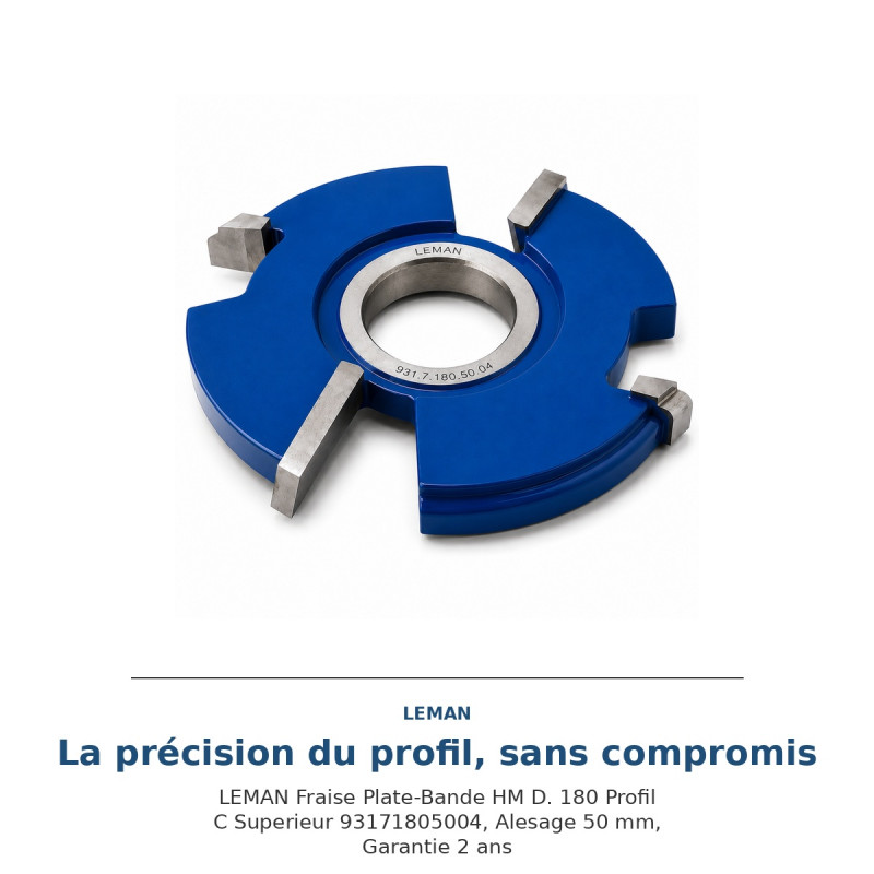 Leman Fraise Plate-Bande HM D. 180 mm Profil C Pro, Leman Kobleo