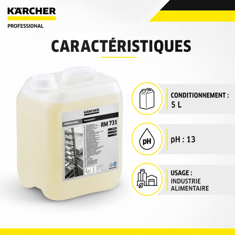 Karcher Dissolvant Graisse et Proteines PressurePro RM 731 5 L, Karcher Kobleo