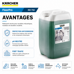 Karcher Nettoyant pour Escalators FloorPro RM 758 Bidon de 20 L, Karcher Kobleo