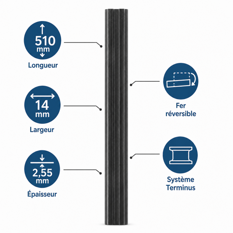 Leman Fer Reversible HSS Terminus 510x14 LEMAN Kobleo