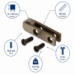 Leman Embout Guide Mortaisage 13x20 L35 LEMAN Kobleo