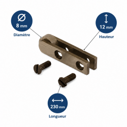Leman Embout de rechange Mortaisage D8 H12 L230 LEMAN Kobleo