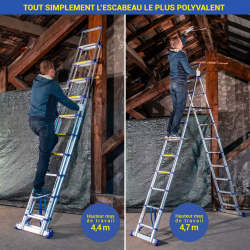 Hoström Escabeau télescopique Extendact11 Kobleo