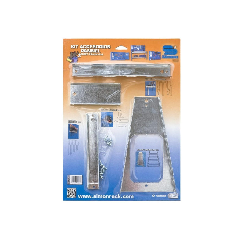 Simon Rack Pack de 4 accessoires pour panneau d'atelier ACC010 Simon Rack Kobleo