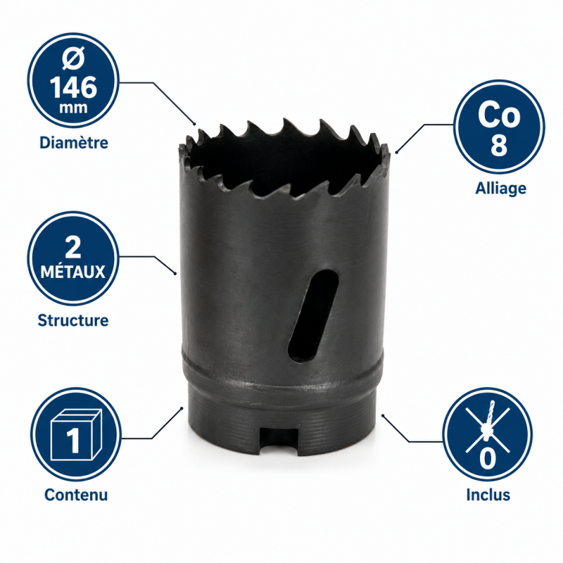 Leman Trepan Bi-Metal D146 sans Mandrin LEMAN Kobleo