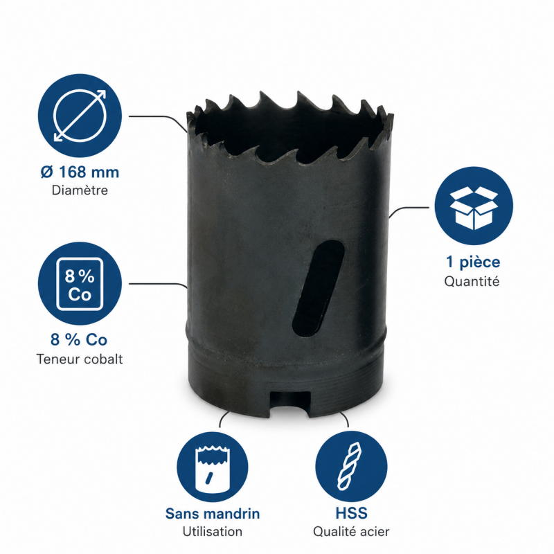 Leman Trepan Bi-Metal D168 sans Mandrin LEMAN Kobleo